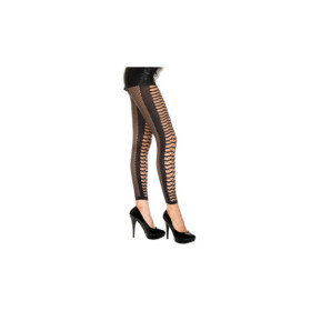 Leggings noir sexy lanières 